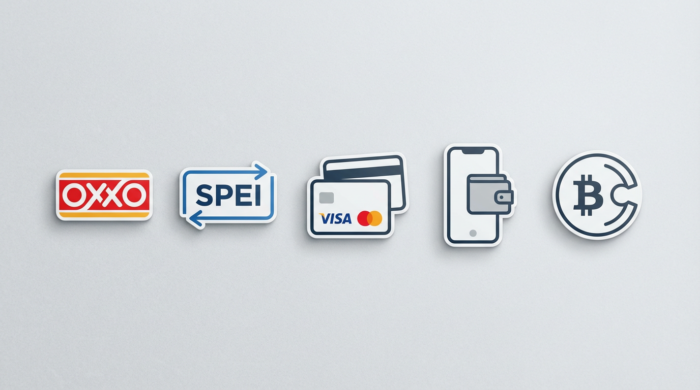 Métodos de pago aceptados en México - OXXO, SPEI, tarjetas, criptomonedas